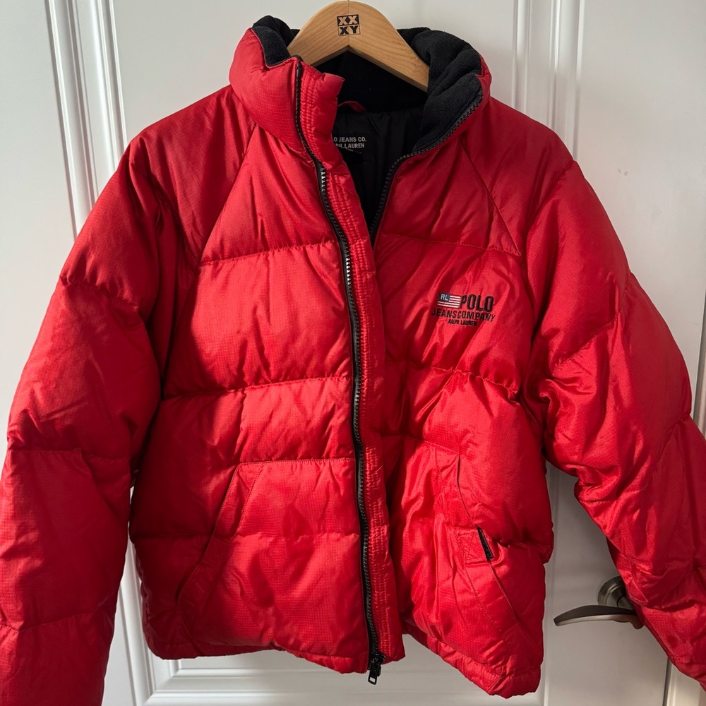 Vintage 1990’s Polo Ralph Lauren Red Puffer Jacket - Picture 7 of 11